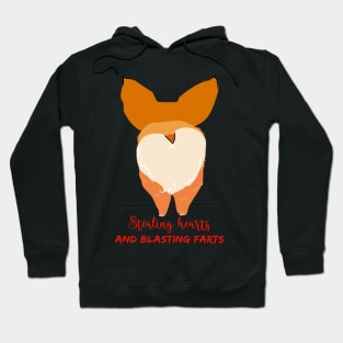 Stealing hearts and blasting farts, funny corgi butt design Hoodie